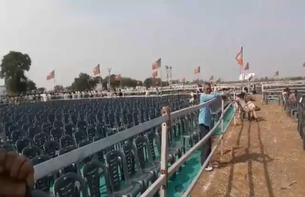 Gujarat elections Video of PM Modi's election rallies viral, not chairs, chairs